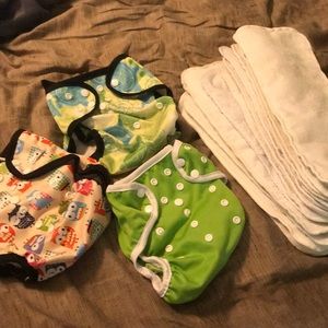 Baby infant clothe diaper covers and inserts set